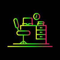 Neon desk icon